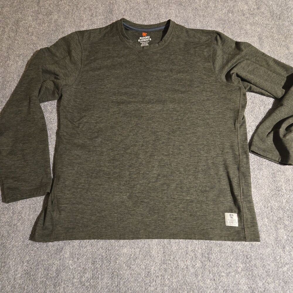 Rugged Elements Performance Shirt Mens XL Black Pullover Long Sleeve Durable